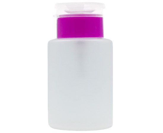 Изображение  Jar with pump for sponge 170 ml plastic with pink lid