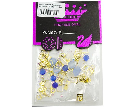 Изображение  Decorative stones for manicure Master Professional SWAROVSKI, blue