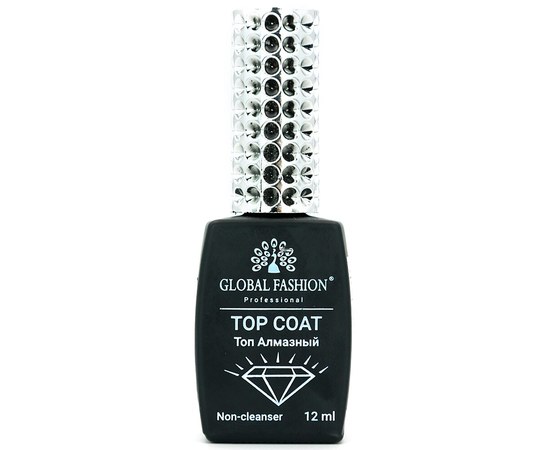 Изображение  Топ для ногтей Global Fashion 12 мл Top Сoat Non-Cleanser Алмазный 