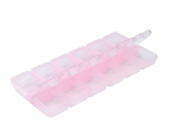 Изображение  Container - organizer for decor with 12 compartments, pink