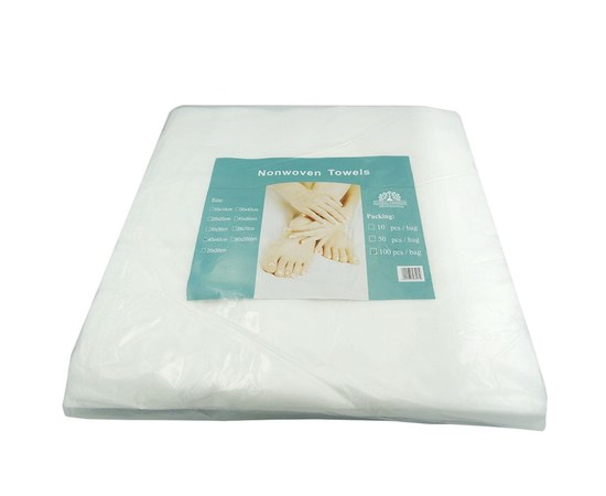Изображение  Disposable towels Global Fashion smooth 40x40 cm, 100 pcs