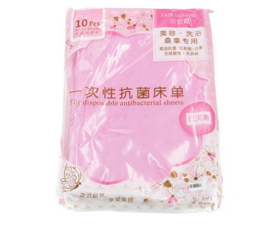 Изображение  Fair-Skinned disposable sheets 10 pcs 80 x 180 cm, pink
