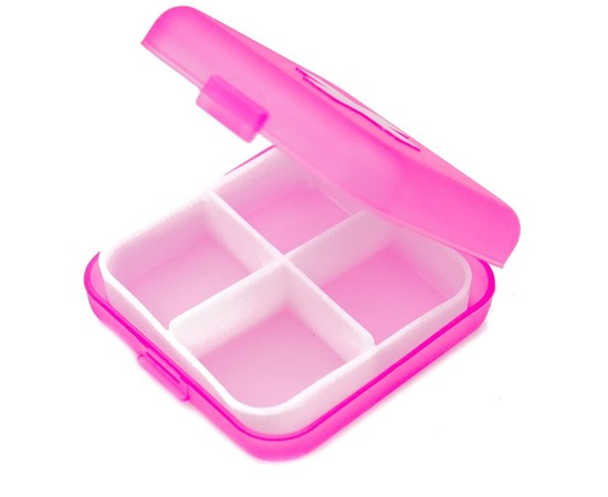 Изображение  Pill box for decoration with 4 compartments, pink