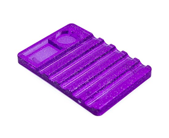 Изображение  Stand for manicure brushes with a palette, purple