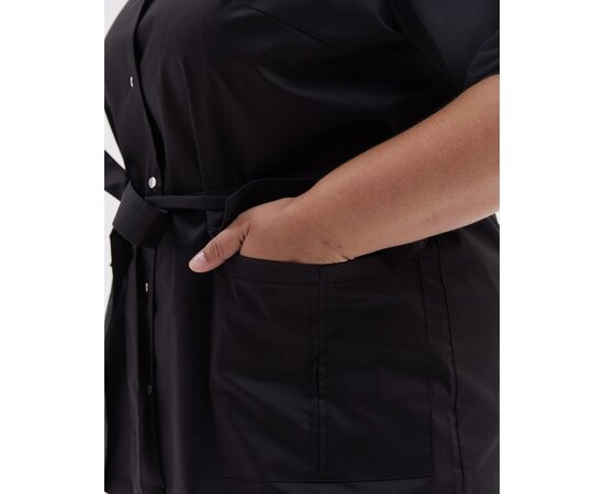 Изображение 7 Women's medical suit Cape Town black +SIZE size 62, "WHITE COAT" 585-321-679, Size: 62, Color: black