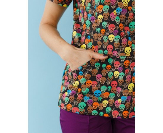 Изображение 5 Women's medical shirt Topaz print Tattoo size 44, "WHITE COAT" 126-362-706, Size: 44, Color: tattoo
