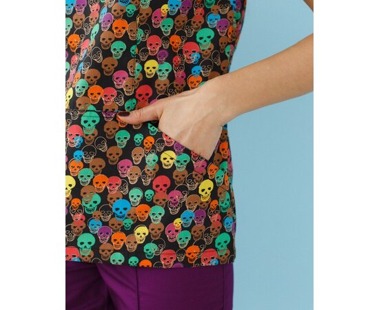 Изображение 6 Women's medical shirt Topaz print Tattoo size 44, "WHITE COAT" 126-362-706, Size: 44, Color: tattoo