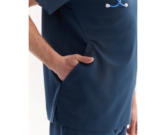 Изображение 7 Medical surgical suit for men Portland blue size 56, "WHITE COAT" 569-322-966, Size: 56, Color: blue