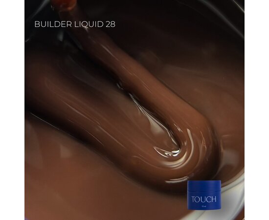Изображение 2 Гель для наращивания Touch Builder Liquid Gel 28 молочный шоколад, 15 мл , Объем (мл, г): 15, Вариант: 28