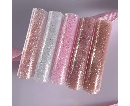 Изображение 4 OXXI Professional Liquid Poly Gel 25 pink-beige with shimmers, 15 ml, Volume (ml, g): 15, Options: 25