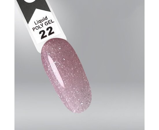 Изображение 3 OXXI Professional Liquid Poly Gel 22 light pink-beige with shimmer, 10 ml, Volume (ml, g): 10, Options: 22