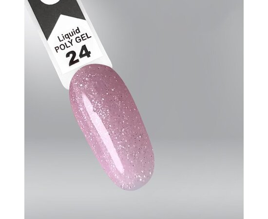 Изображение 3 Polygel OXXI Professional Liquid Poly Gel 24 soft pink with shimmers, 10 ml, Volume (ml, g): 10, Options: 24