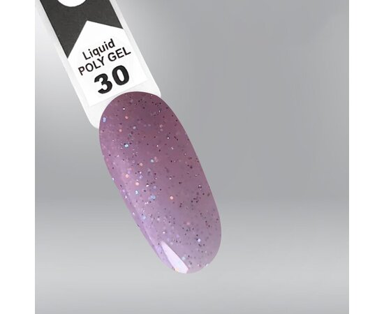 Изображение 3 Polygel OXXI Professional Liquid Poly Gel 30 lilac with shimmer, 10 ml, Volume (ml, g): 10, Options: 30