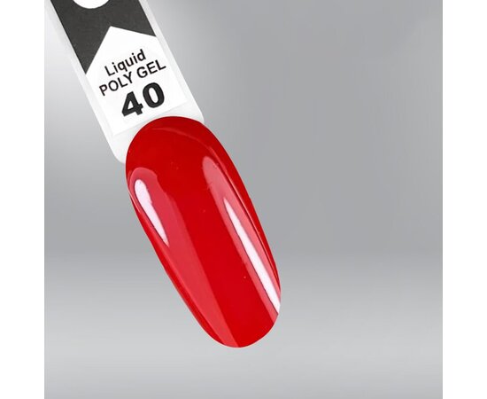 Изображение 2 Polygel OXXI Professional Liquid Poly Gel 40 red, 15 ml, Volume (ml, g): 15, Options: 40