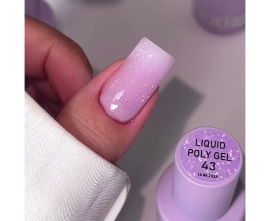 Изображение 2 Polygel OXXI Professional Liquid Poly Gel 43 lilac reflective, 15 ml, Volume (ml, g): 15, Options: 43