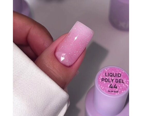 Изображение 3 Polygel OXXI Professional Liquid Poly Gel 44 pink reflective, 10 ml, Volume (ml, g): 10, Options: 44