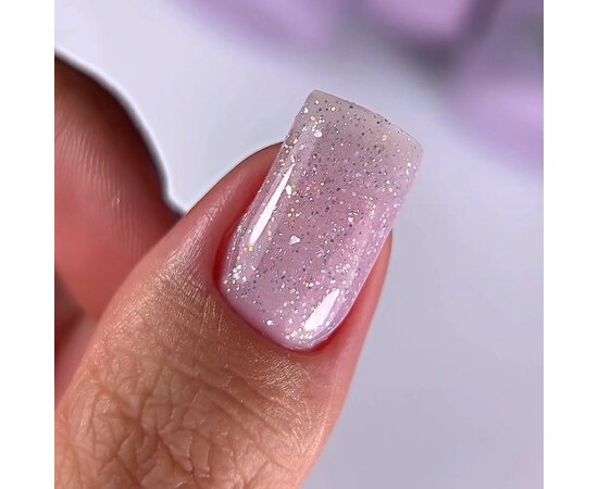 Изображение 3 Polygel OXXI Professional Liquid Poly Gel 37 lilac with glitter, 10 ml, Volume (ml, g): 10, Options: 37