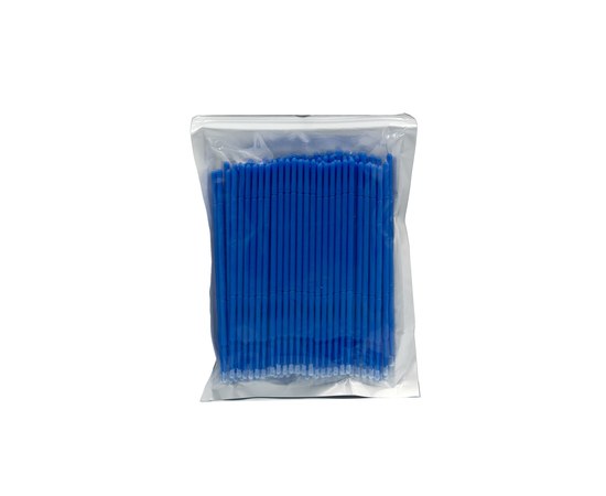 Изображение  Микробраш - микроаппликатор для ресниц 100 шт, синий