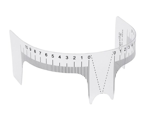 Зображення  Розмічальна багаторазова лінійка для дизайну брів Т-подібна