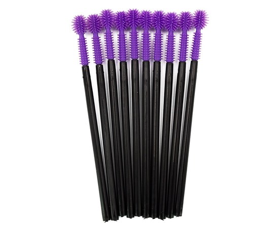 Изображение  Eyelash brushes set 10 pcs, purple