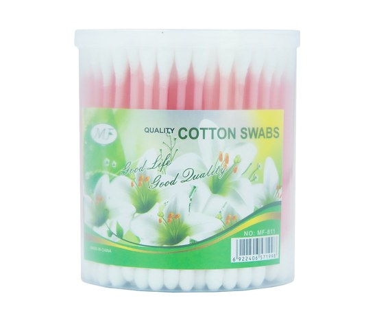 Изображение  Cotton buds per pack 100 pieces, MF-811, Pink