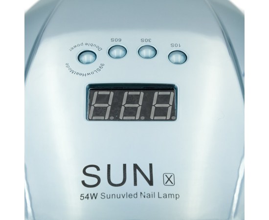 Изображение 7 Лампа для ногтей и шеллака SUN X UV+LED 54 Вт, Зеркально голубая