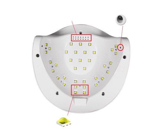 Изображение 5 Lamp for nails and shellac SUN R9 UV+LED 72 W, White