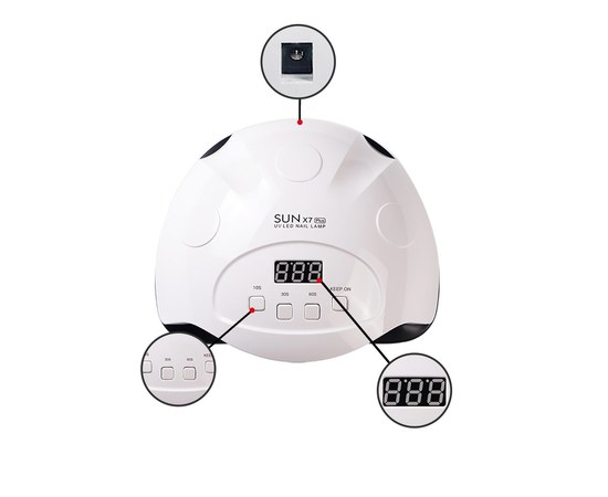 Изображение 3 Lamp for nails and shellac SUN X7 Plus UV + LED 90 W, White