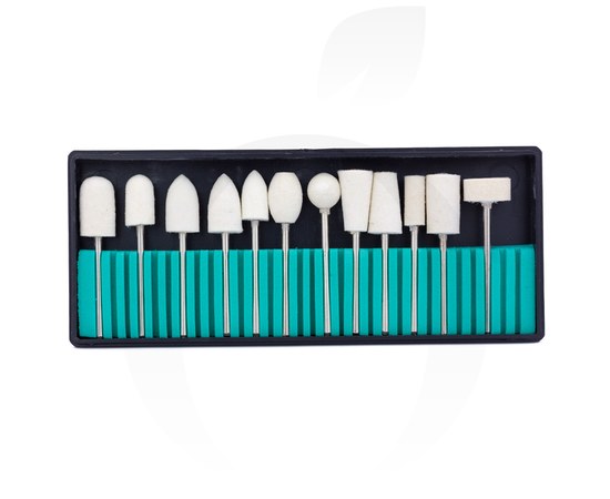 Изображение  Nozzles of a mill for polishing of nails felt for manicure and a pedicure — a set from 12 pieces