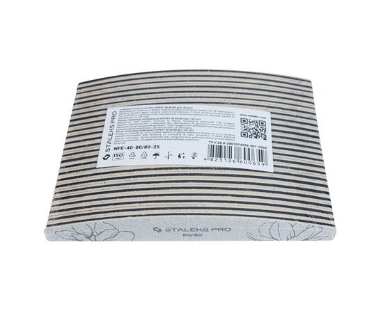Изображение 5 Mineral nail file Staleks Pro Expert 40 crescent 80/80 grit, 25 pcs