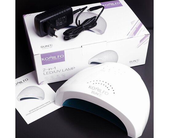 Изображение 4 Лампы для маникюра Komilfo Led/UV Sun1 белая, 48 Вт