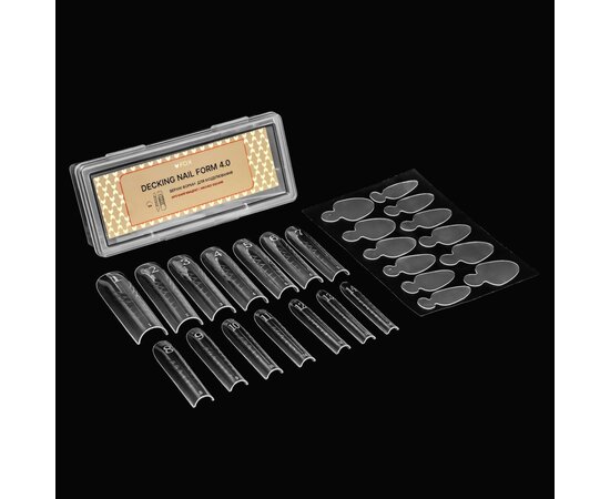 Изображение 2 Верхние формы для моделирования FOX Decking Nail form 4.0 Арочный квадрат, 28 шт