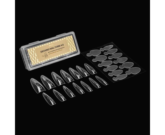 Изображение 2 Верхние формы для моделирования FOX Decking Nail form 4.0 Адаптивный овал, 28 шт