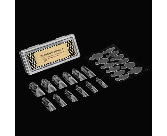Изображение 2 Верхние формы для моделирования FOX Decking Nail form 2.0 Мягкий квадрат, 24 шт