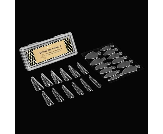Изображение 2 Верхние формы для моделирования FOX Decking Nail form 2.0 Современный Миндаль, 24 шт