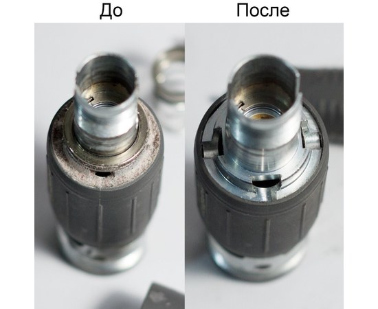 Изображение  Service cleaning of the handle with a micromotor for manicure routers