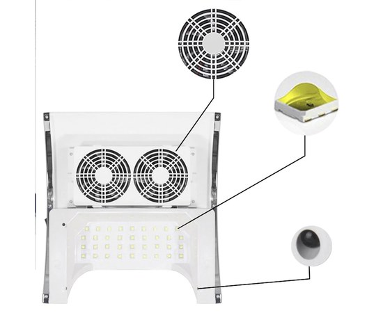 Изображение 5 Маникюрный аппарат 2в1 Nail Lamp & Fan, вытяжка, лампа