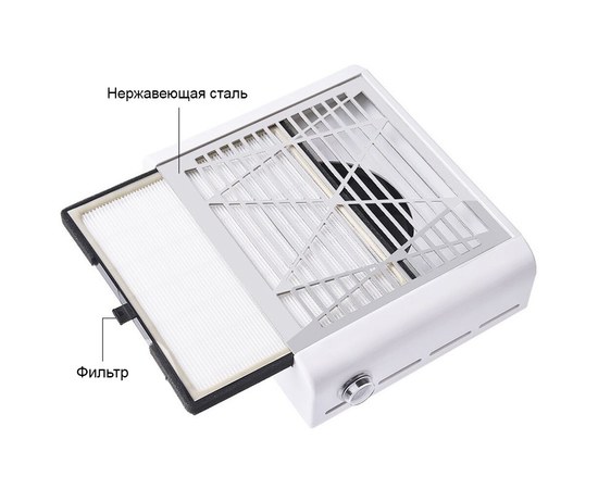 Изображение 3 Powerful manicure hood Simei 858 -13, Vacuum cleaner for manicure 65W