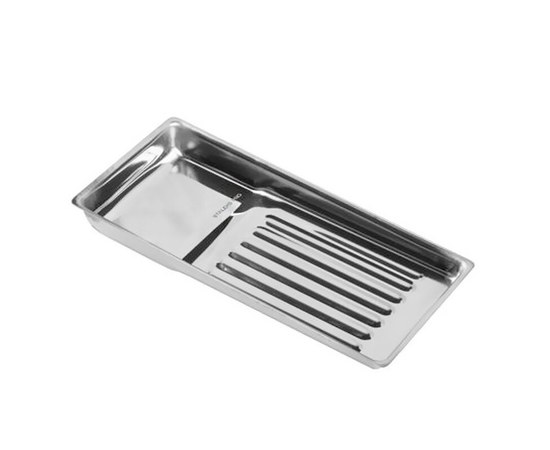 Изображение  Rectangular stainless steel tray for manicure tools