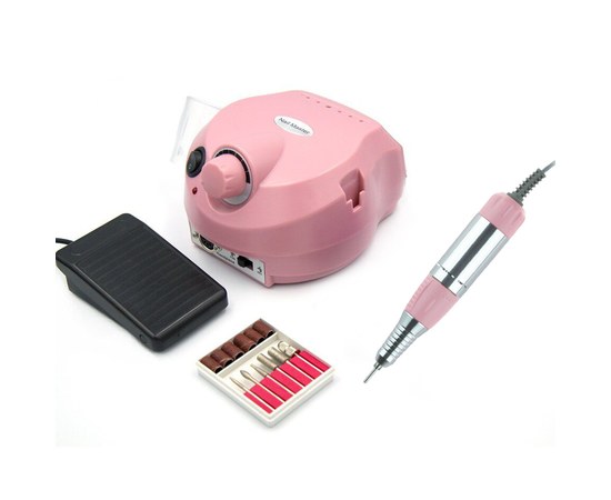 Изображение  Milling cutter for manicure Drill pro ZS 601/DM 202 65 W 35 000 rpm, Pink, Router color: Pink, Color: Pink
