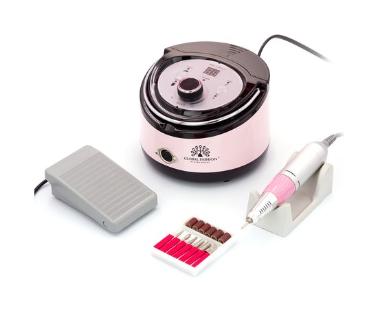 Изображение  Milling cutter for manicure Global Fashion ZS 606 65 W 35 000 rpm, Pink