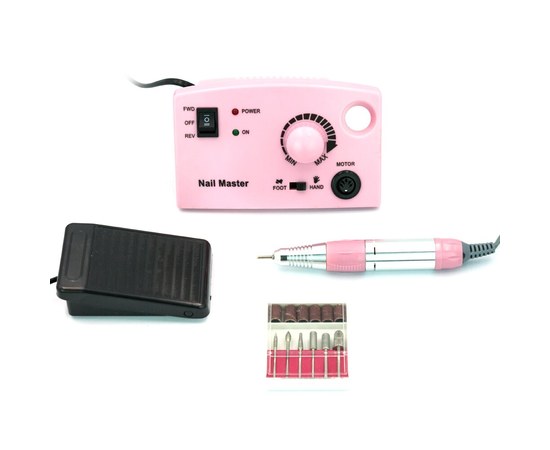 Зображення  Фрезер для манікюру Drill pro ZS 602 65 Вт 35 000 об, Червоний, Колір фрезера: Рожевий, Колір: Рожевий