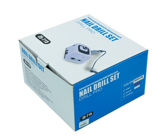 Изображение 7 Milling cutter for manicure Drill pro ZS 715 65 W 35 000 rpm, White, Options: white