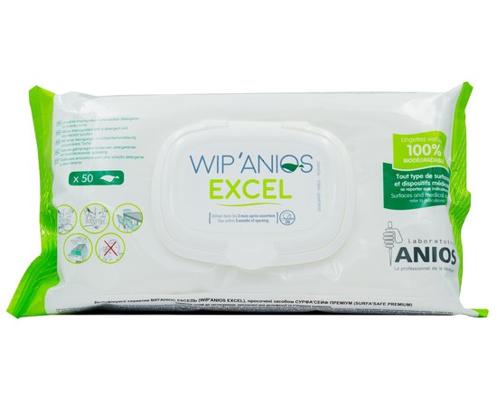 Изображение  Vipanios excel 50 wipes – wipes for surface disinfection