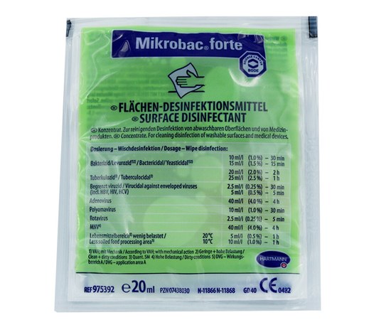 Изображение  Mikrobak forte 20 ml — concentrate for disinfection of surfaces bipod