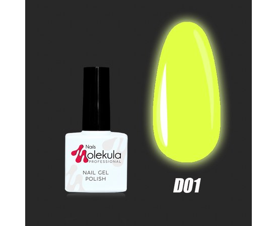 Изображение  Nails Molekula Gel Polish DISCO collection 11 ml №D01 (Miami beach), Volume (ml, g): 11, Color No.: D01