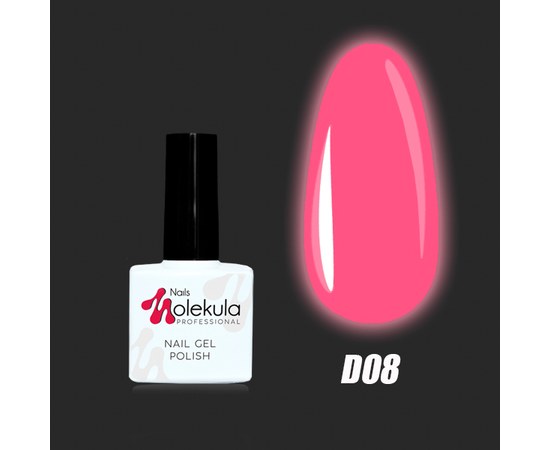 Изображение  Nails Molekula Gel Polish DISCO collection 11 ml №D08 (Bassiani), Volume (ml, g): 11, Color No.: D08