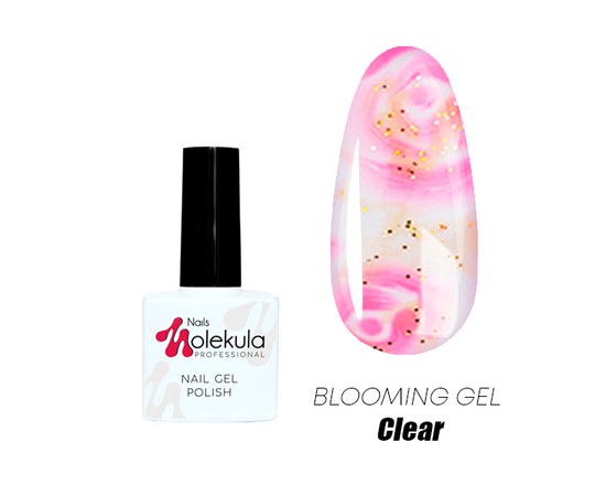 Изображение  Gel polish Nails Molekula Blooming with spreading effect 11 ml, transparent, Color No.: clear