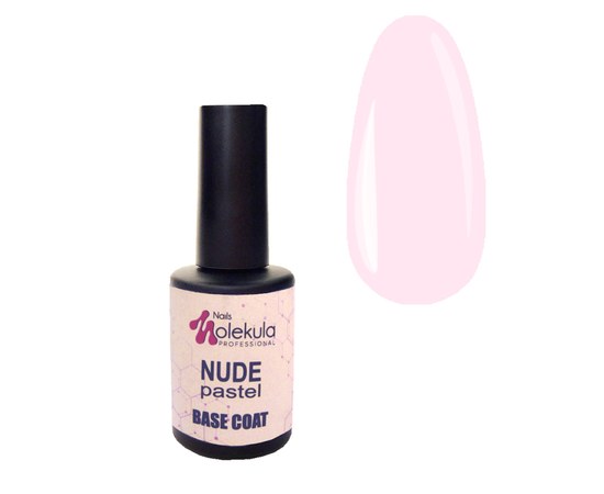 Изображение  Base for gel polish Nails Molekula Base rubber Nude Pastel 12 ml, milky