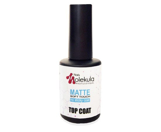 Изображение  Top without sticky layer Nails Molekula Top Matte soft touch 12 ml
